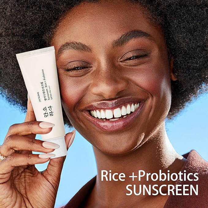 Relief Sun Organic Sunscreen SPF50+,Rice and Probiotics PA++++Korean Cream Care | Korean Skin for All Skin Types | UV Defens Nourishing Skin Protection (1, 1PCS)