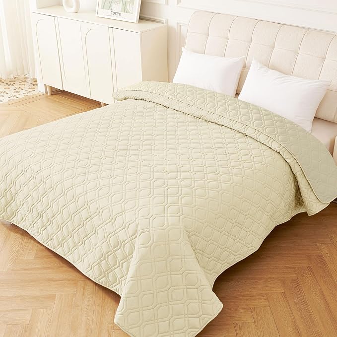 Waterproof Dog Bed Blanket - Soft Pet Blanket & Sofa Cover for Dogs | Reversible Washable Furniture Protector, Couch Covers for Pets (52x82 Inch, Beige/Beige)