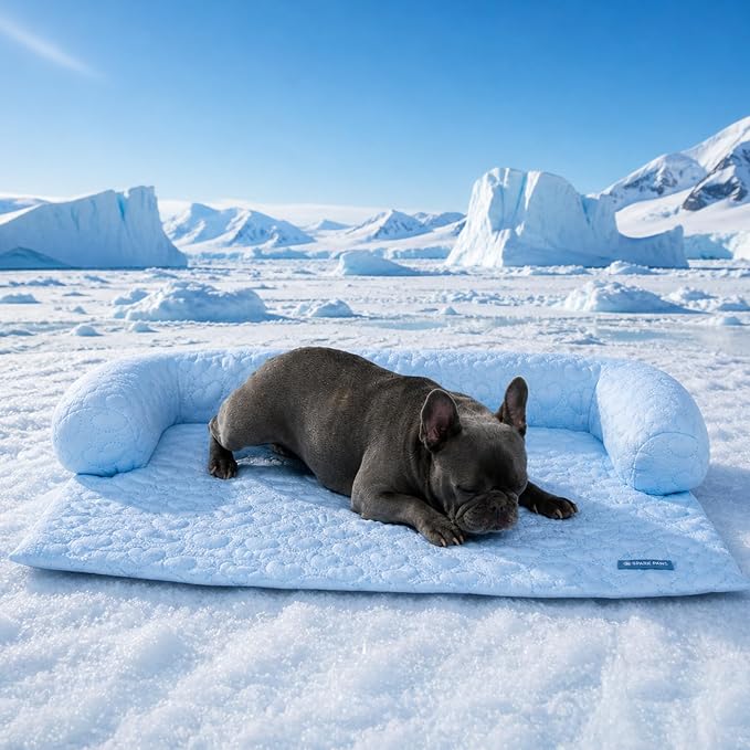 Spark Paws Cooling Couch Cover Dog Bed, Furniture Protector Mat | Non-Toxic Washable Pet Cooling Pad for Large, Medium and Small Dogs