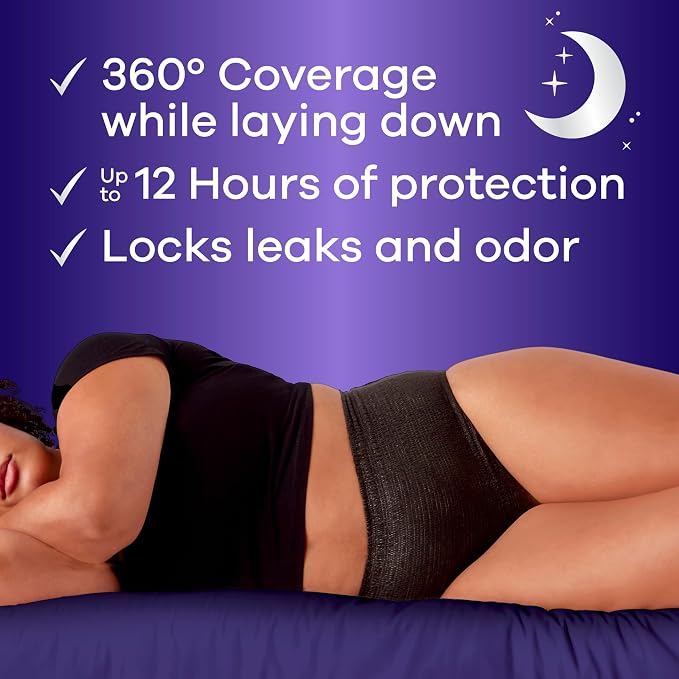 Always Discreet Adult Incontinence Overnight Underwear for Women, Small/Medium, Up to 100% Bladder Leak Protection, 14 Count