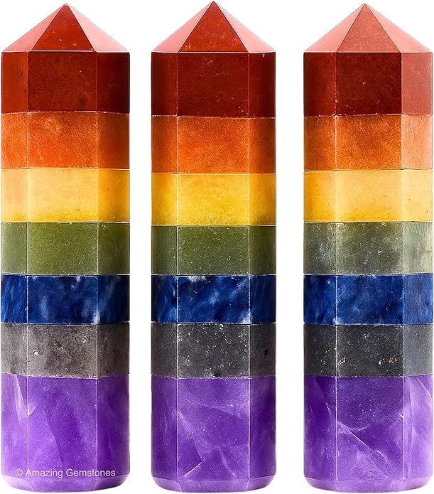 Amazing Gemstone Crystal Points Bulk Healing Crystals & Stones - Premium Single Terminated Healing Wand Point Bulk Crystals for Crafts, Crystal Grid, DIY Work