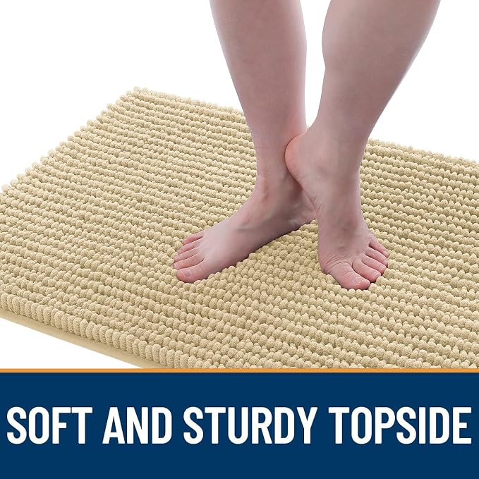 OLANLY Dog Door Mat for Muddy Paws 30x20, Extra Absorbent Chenille Mud Mat | Sand, Absorbs Moisture and Dirt, Non-Slip Machine Washable Doormat, Quick-Drying Indoor Entryway Floor Mat for Dogs