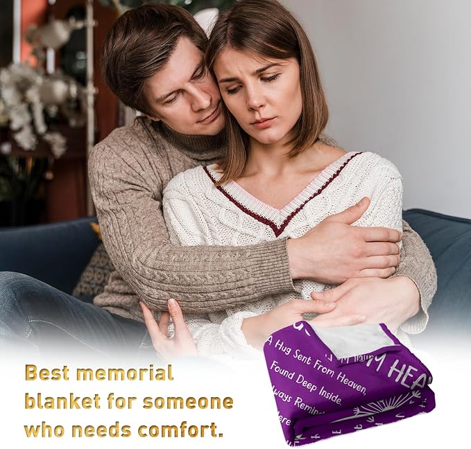 Memorial Gifts, Sympathy Gifts for Loss of Loved One, Blanket 60" x 50" | Bereavement Gifts, Grief Gifts for Women, Memorial Gifts for Loss of Mom Dad