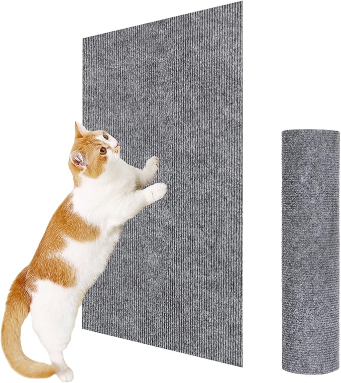 ENONCI 23.6x15.8 Cat Scratcher Mat, Self-Adhesive Cat Scratch Furniture Protector