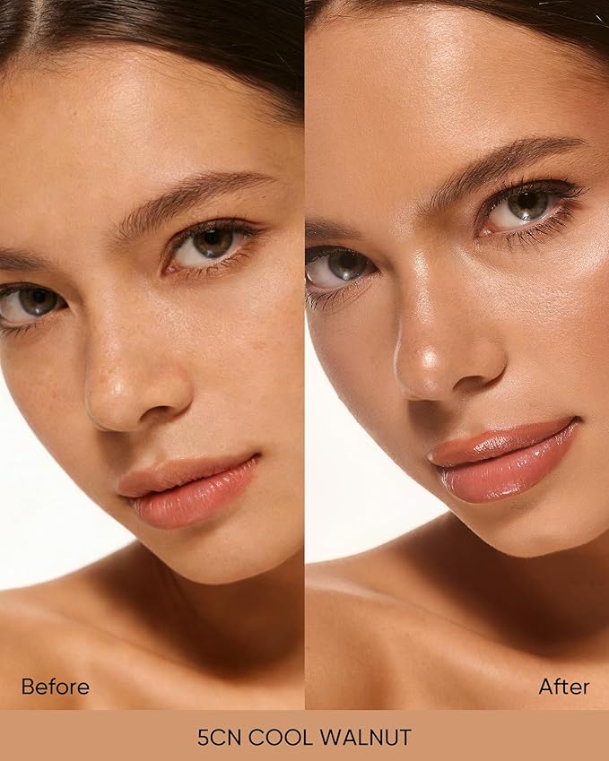 Pink Glow Cushion Foundation #5CN Cool Walnut| Medium Coverage, Natural Glow Finish, Moisturizing for Dry Skin, Lightweight, Long-Lasting & Oxidation-Resistant
