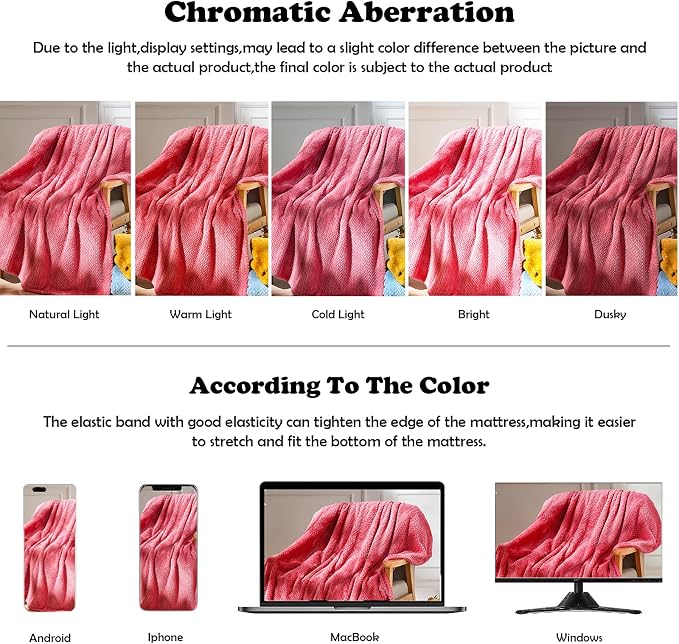 NEWCOSPLAY Fleece Leaves Pattern Throw Blanket, Coral Pink, 50"x60" | Super Soft Throw Blanket, Lightweight Cozy Bed Sofa Blanket, Premium Silky Flannel Fleece, Travel Blanket for All Season Use