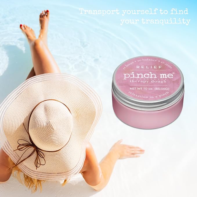 Pinch Me Therapy Dough Locket Combo - Holistic Aromatherapy Stress Relieving Putty – .3oz Clip-On Locket Scent + 3oz Dough Relief