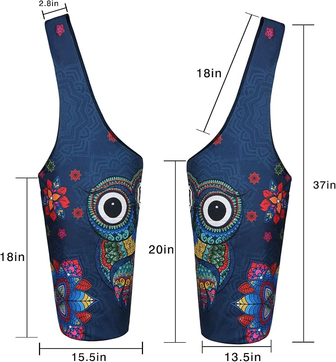 Yoga Mat Bag - Long Tote with Pockets - Holds More Yoga Accessories - Yoga Bag Fit Most Size Mats - Yoga Mat Carrier