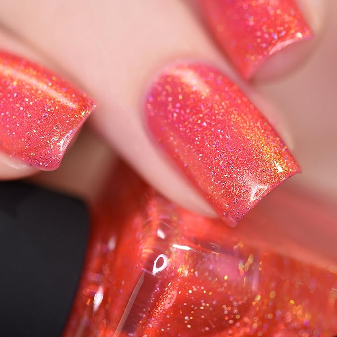 ILNP On Location - Orange Coral Holographic Nail Polish