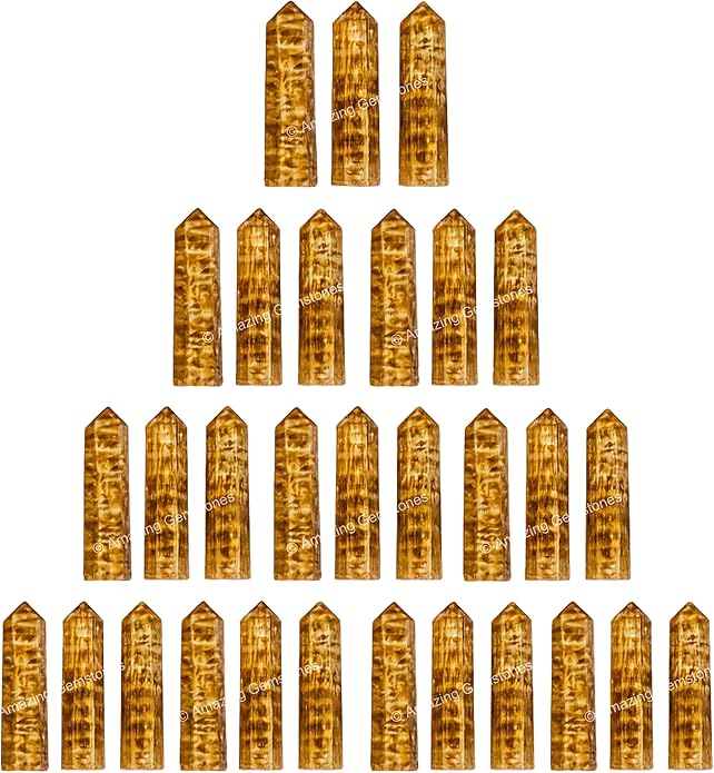 Amazing Gemstone Crystal Points Bulk Healing Crystals & Stones - Premium Single Terminated Healing Wand Point Bulk Crystals for Crafts, Crystal Grid, DIY Work