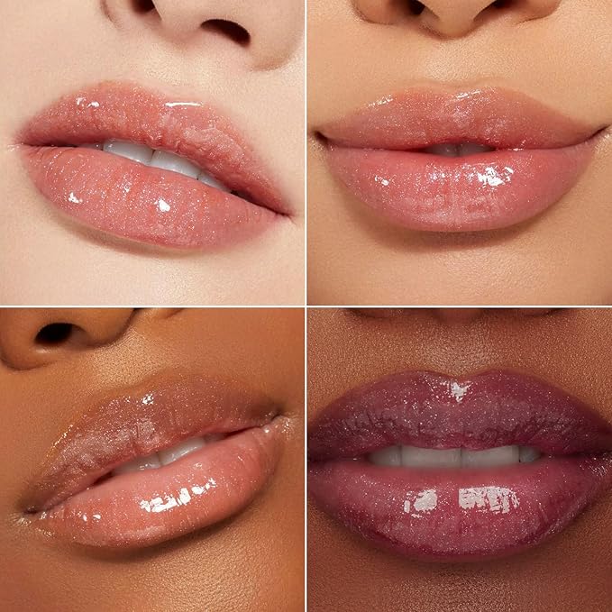 MAKI YIKA Clear Lip Gloss for Women Lip Plumper Gloss Tinted Glitter Lipgloss Moisturizing High Shine Plumping Lip Gloss, Clear Gloss