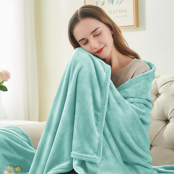 BEDELITE Fleece Blanket Soft Plush Throw for Couch Haze Blue 50"x60" | Ultra Soft Fleece, Plush Microfiber, Lightweight Warmth, All Season Comfort, Fade Resistant, Machine Washable, Couch Sofa Bed