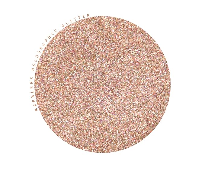 MARBLERS Holographic Face & Body Glitter [Holo French Pink] 0.18oz (5g) | Fine | Non-Toxic | Cruelty-Free | Festival, Rave & Party Makeup | Eye, Hair, Nail Polish, Eyeshadow | Nail Art | Gel Nail