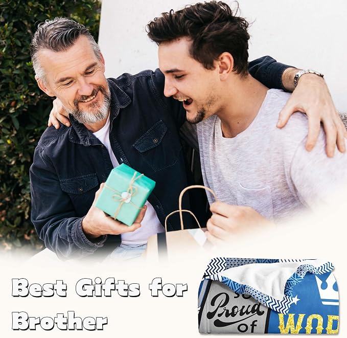 Gifts for Brother, Best Brother Birthday Gifts from Sister Blanket 80"x60", Adult Brother Gift from Sister