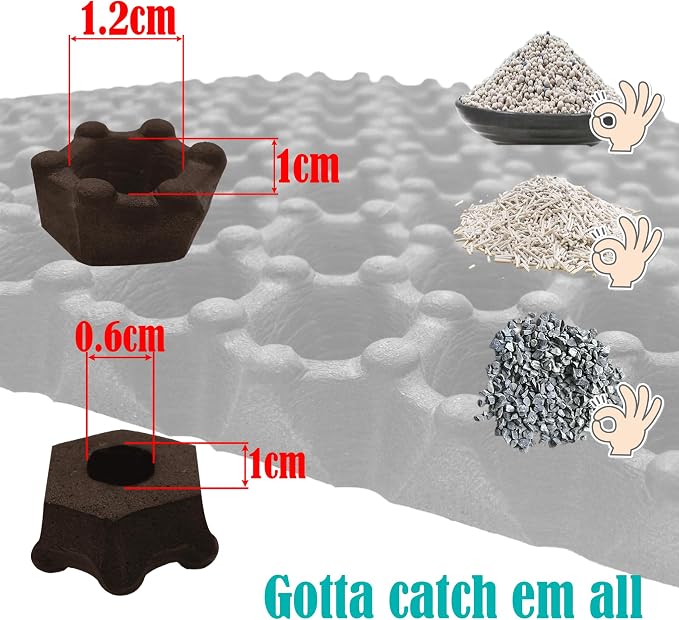 HTTMT- (23x17 inch) Pet Supplies Cats Litter & Housebreaking 58X43 Brown Cat litter Mat Double Layer Pad Trapper Folding Pad EVA Foam Rubber