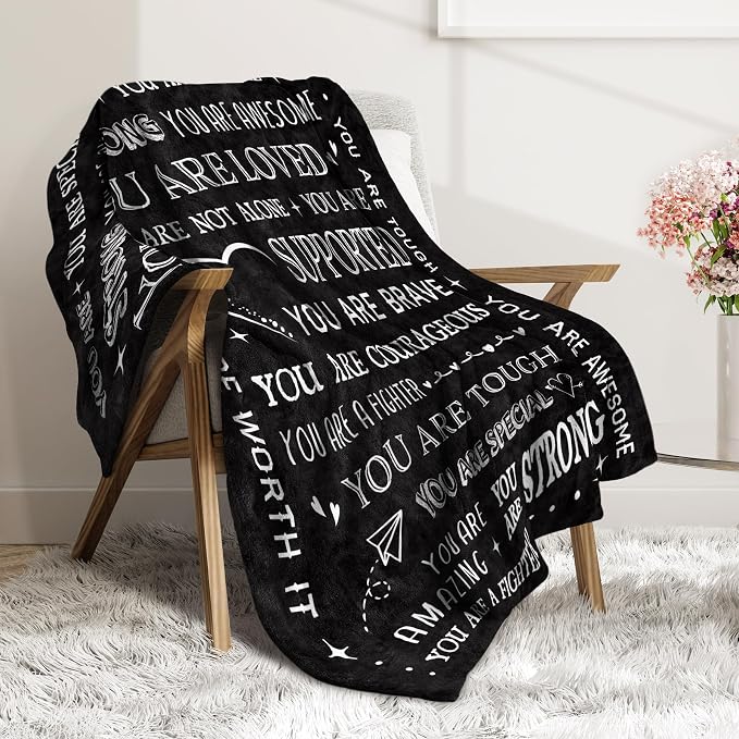 Gifts for Women or Men- Get Well Soon Blanket | Thinking of You Gift for Dad Grandpa Brother Friend Coworker, Feel Better After Surgery Gift for Sick, 60'' x 50''