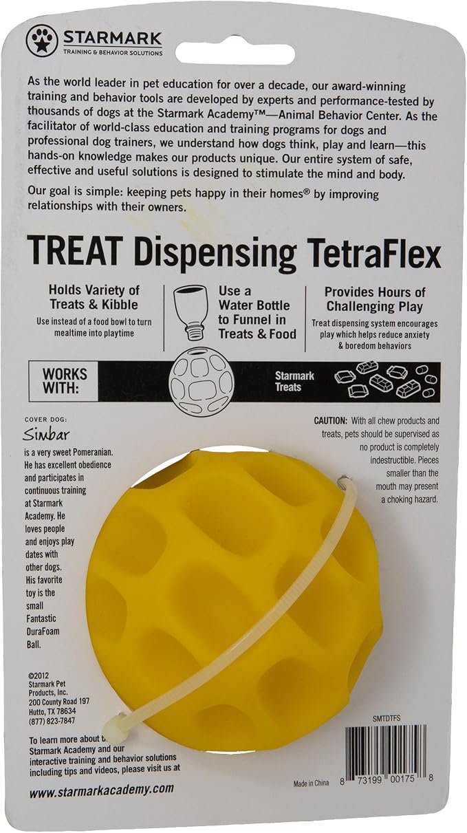 Starmark Treat Dispensing Tetraflex Dog Toy Small
