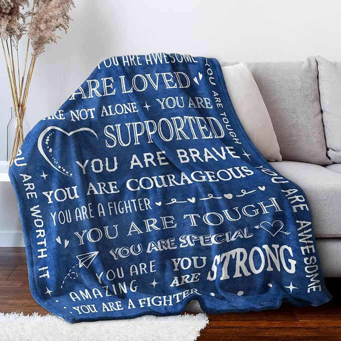 Blanket Gifts for Women or Men - Get Well Blanket | Inspirational Gifts, Feel Better After Surgery Gift, Thinking of You Present for Dad Brother Son Friend, 80'' x 60''