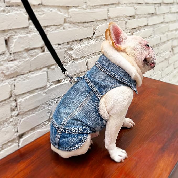 Dog Jean Jacket,Pet Blue Denim Coat,Puppy Costumes,Small Dogs Clothes(XL) | JcDuDoi Fashion Classic Overalls Cat Vintage Washed Vest Outfit Shirts Girl Male Boy