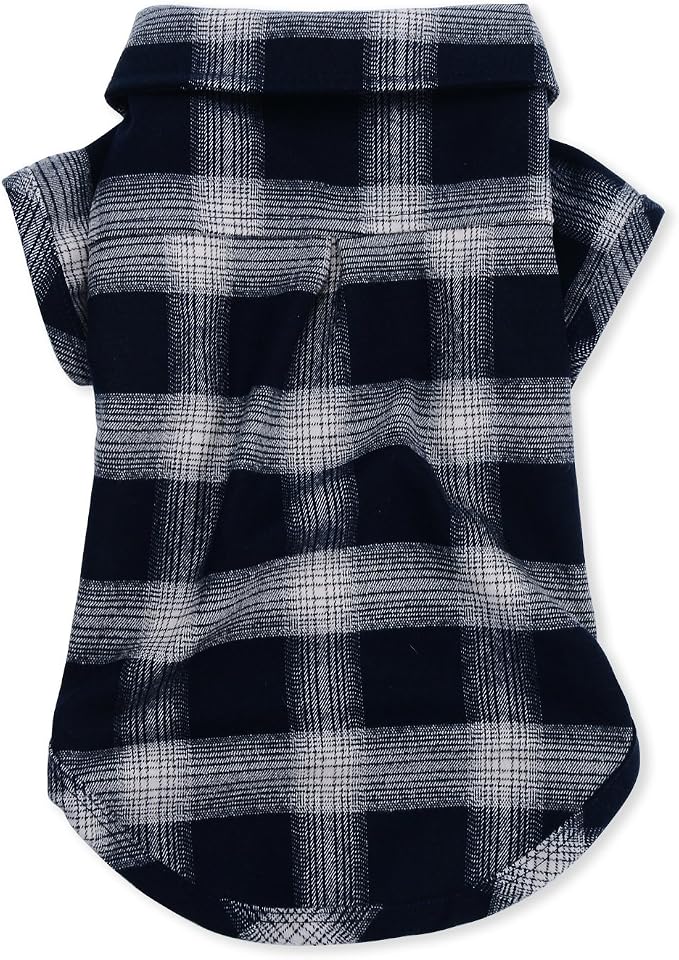 Koneseve Dog Shirt Pet Plaid Clothes T-Shirt Sweater Breathable for Medium Large Dog Adorable Casual Cozy Halloween Thanksgiving Christmas Costumes (Blue; 5XL)