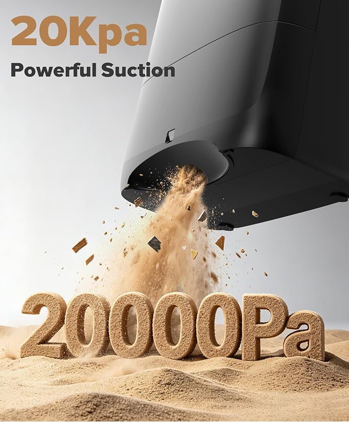 Touchless Vacuum Automatic Dustpan, Bagless, 20Kpa Suction & Auto Sensors
