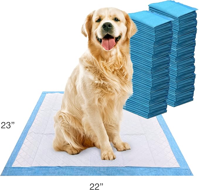 Four Paws Wee-Wee Superior Performance Dog Pee Pads, 100 Count | Quilted leak-proof puppy pads, dog housebreaking & potty training, 24-hour floor protection, pet supplies, 22" x 23"