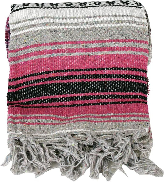 Canyon Creek Authentic Mexican Yoga Falsa Blanket (Pink)