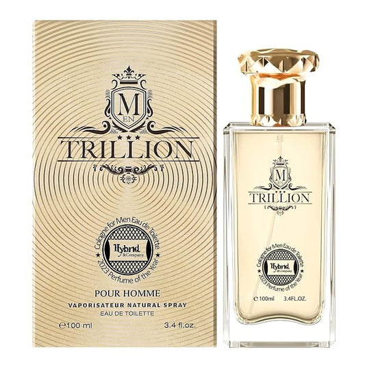 Hybrid & Company Trillion Pour Homme Eau De Toilette Natural Spray Vaporisateur,3.4FL.OZ