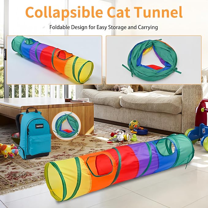 iCAGY 25 Pcs Cat Toys Set, Cat Tunnel Toy for Indoor Cats, Kittens