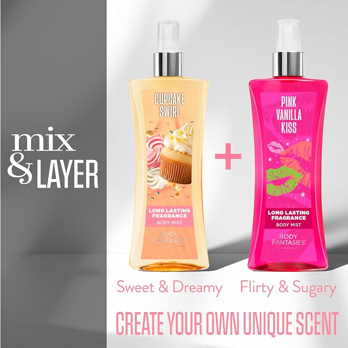 Body Fantasies Signature Fragrance Body Spray, Cupcake Swirl, 8 fl oz