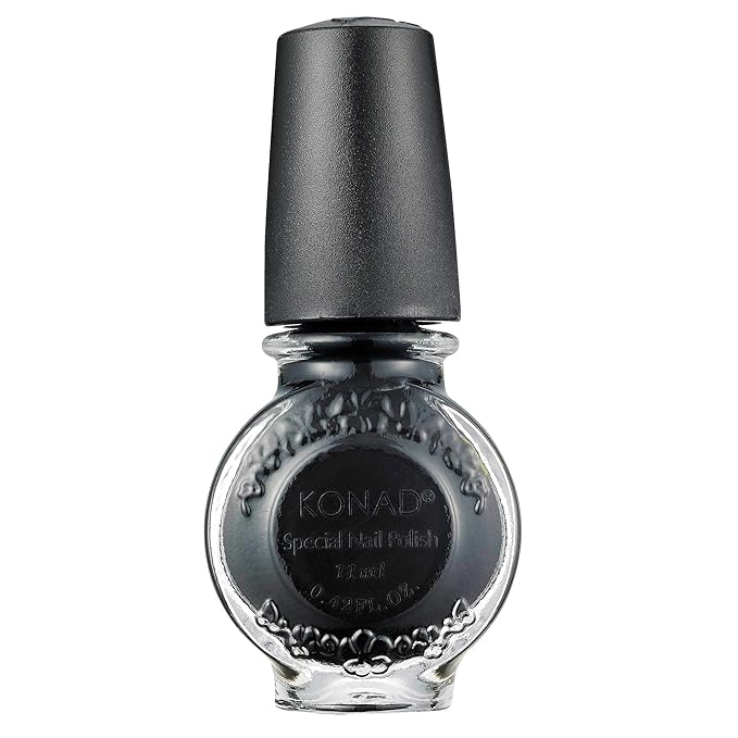 K0nad Nail Art Stamping Polish 11ml - Set of 2 (Black & White Set)
