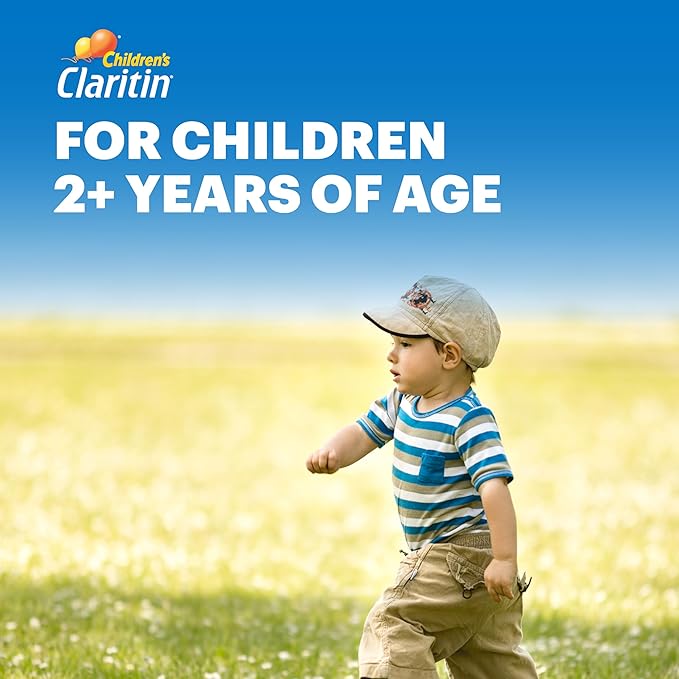 Claritin Children's Allergy Medicine, 24-Hour Non-Drowsy Loratadine 5mg Chewable Tablet, Antihistamine for Kids Ages 2 Years and Older, Grape & Bubble Gum Flavors, 40 Tablets