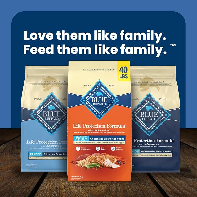 Blue Buffalo Life Protection Formula Chicken Large Adult Dog Food, 40 lb | Real Chicken #1 Ingredient, Antioxidant-Rich LifeSource Bits, Glucosamine Supports Joint Health & Mobility in Large Breeds