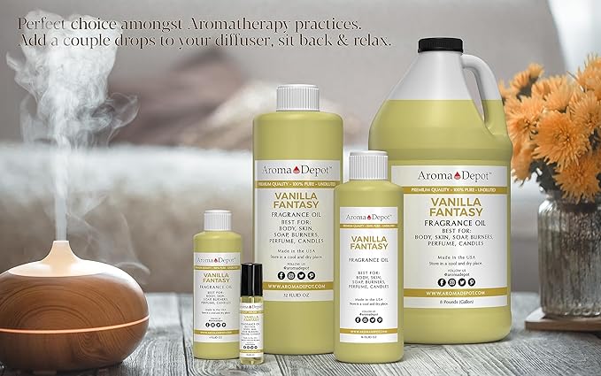 1oz / Vanilla Fantasy Perfume Oil for Making, Body Oil, Soap, Candle Making & Incense. Our Version is a Premium Quality Undiluted & Alcohol Free