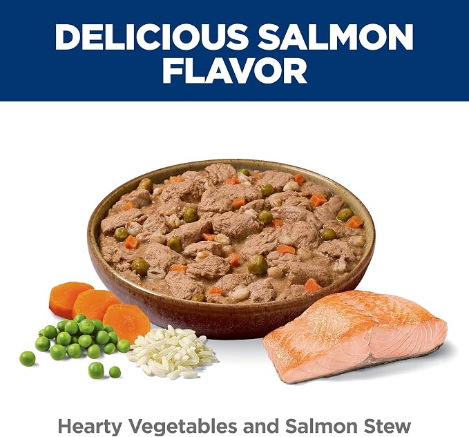 Hill's Science Diet Adult Perfect Weight Wet Dog Food | #1 Veterinarian Recommended, Vegetable & Salmon Stew, 12.5 oz. Cans, 12-Pack