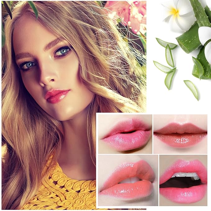 2PCS Crystal Color Changing Lipstick,Nutritious Moisturizing Lip Balm,Magic Temperature Color Change Lip Gloss Lip Stick
