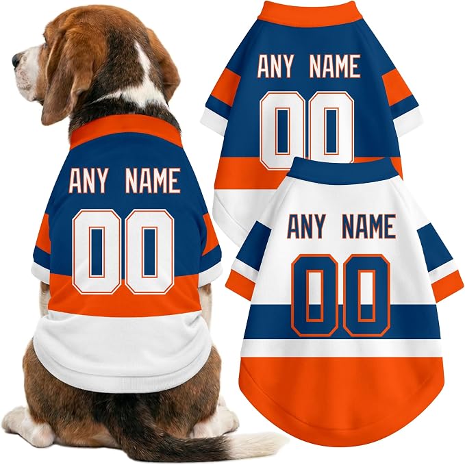 New York Dog Clothes Personalized Pet T Shirt for Dogs Gift | Custom Name Number Jersey Style Pet Shirt for Dog