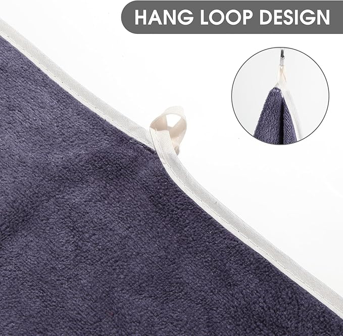 Microfiber Gym Towel Set for Men Women, Super Soft and Quick-Drying Towels for Fitness, Yoga, Cycling, Swimming (Navy Blue, 3 Pack)