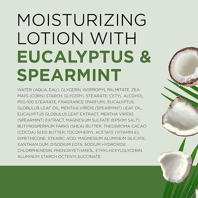 Dr Teal's 24 Hour Moisture+ Body Lotion, Eucalyptus & Spearmint & Essential Oils, 18 fl oz (Pack of 3)