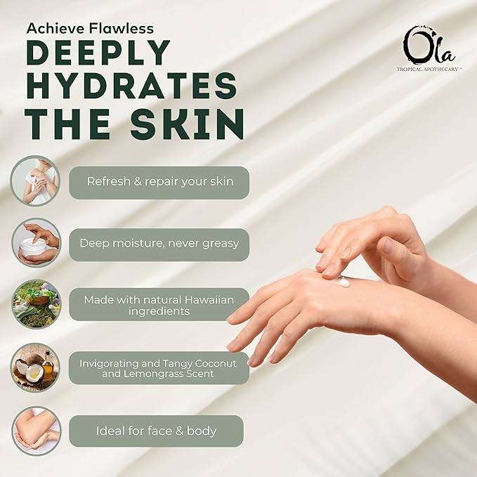 OLA TROPICAL APOTHECARY Coconut Body Lotion with Pure Tropical Oils and Plant Extracts - 8 fl oz