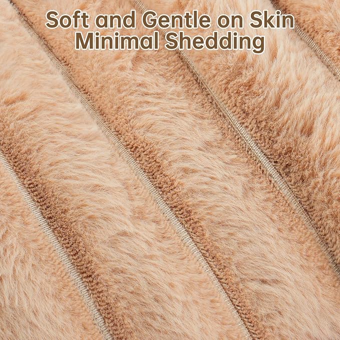 Donut Dog Beds Large Sized Dog Washable Plush Pet Bed,36in Brown | Cozy Calming Round Cuddler, Fluffy Faux Rabbit Fur, Non-Slip Bottom, Anti-Anxiety, Circle Bed for Large Pets Up to 90 Lbs