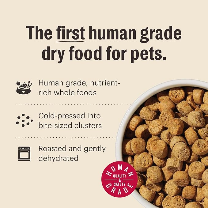 The Honest Kitchen Grain Free Lamb & Superfoods Gourmet Whole Food Clusters, Human Grade Dry Dog Food for Adult Dogs, Vet-Recommended Nutritional Support for Skin, Coat & Digestion, 4 lb Bag