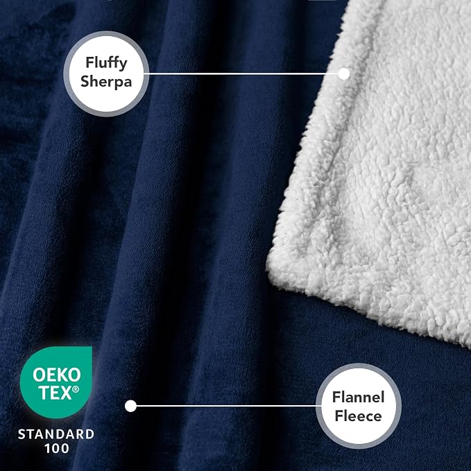 PetAmi Waterproof Dog Blanket for Small Dog Puppy Cat, 29x40, Blue | 460 GSM Sherpa Fleece Reversible, Pee Proof Pet Blanket, Furniture Protector Cover for Couch Sofa Kennel, Washable