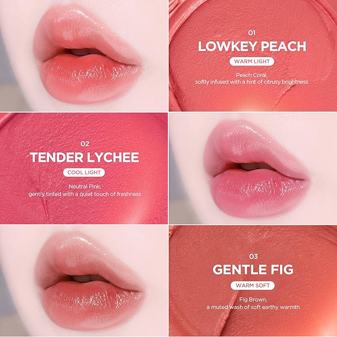 lilybyred Balming Dewy Tint | Korean Semi-Glow Lip Stain, Velvet to Soft Glow Texture, Sheer Buildable Color, Moisturizing & Lightweight, Natural Flush Look, Non-Sticky, 0.21 oz. (01 Lowkey Peach)