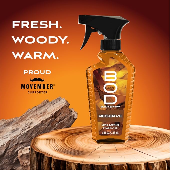 BOD man Fragrance Body Spray, Reserve, 8 fl oz