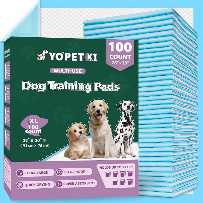 Dog Pee Pads Extra Large 28"x 30" 100 Count, Puppy Pads XL 100 Pack Leak-Proof XLarge Pee Pads for Dogs, Super Absorbent & Quick-Dry Disposable Pet Potty Training Pads for Dogs, Puppies, Doggy