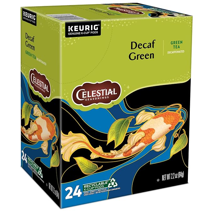 Celestial Seasonings Decaf Green Tea, Single-Serve Keurig K-Cup Pods, 96 Count