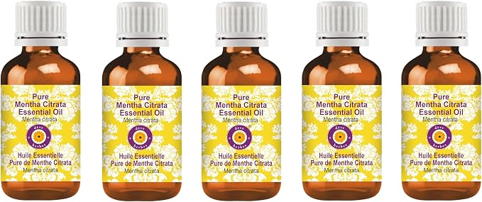 dève herbes Pure Mentha Citrata Essential Oil (Mentha citrata) Steam Distilled (Pack of Five) 100ml X 5 (16.9 oz)