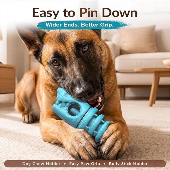 KADTC 2-in-1, Dog Bully Stick Holder, Tough Chew Toy for Aggressive Chewers