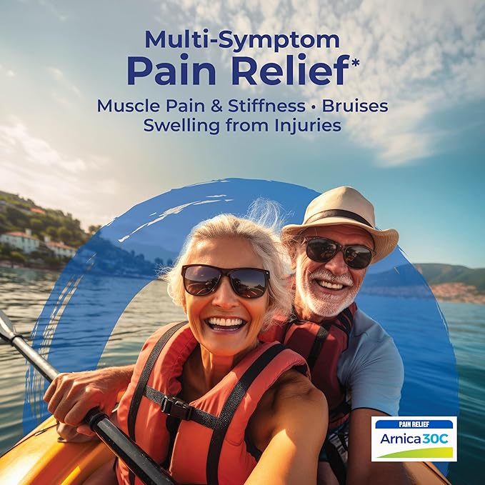 Boiron Arnica Montana 3C for Muscle Pain, Stiffness, Swelling from Injuries, & Bruises - 80 Pellets